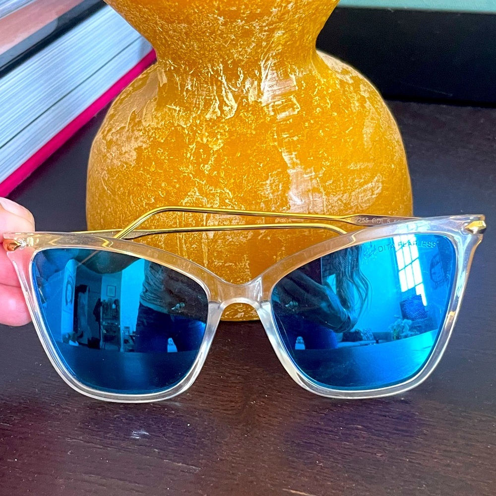 DITA Fearless lucite blue gold sunglasses